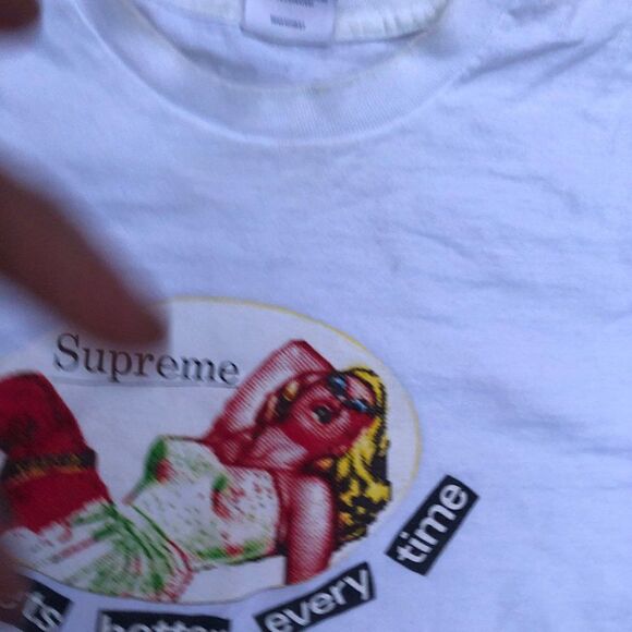 RARE 2019 Supreme It Gets Better Every Time White Shirt Large - Picture 5 of 8